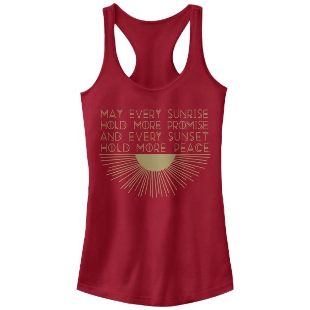 May Every Sunrise Hold More Promise Sunset Hold More Peace Women's T-Shirt, M/L